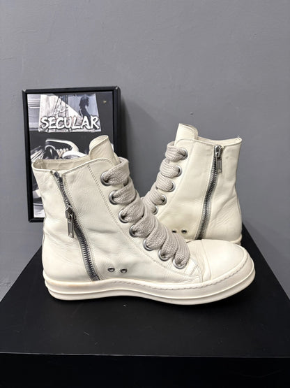 Rick Owens 24SS High-Top Leather Sneakers