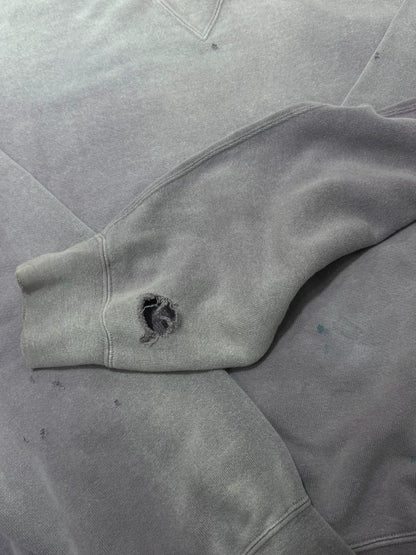 navy dyed oversized sweatshirt with details