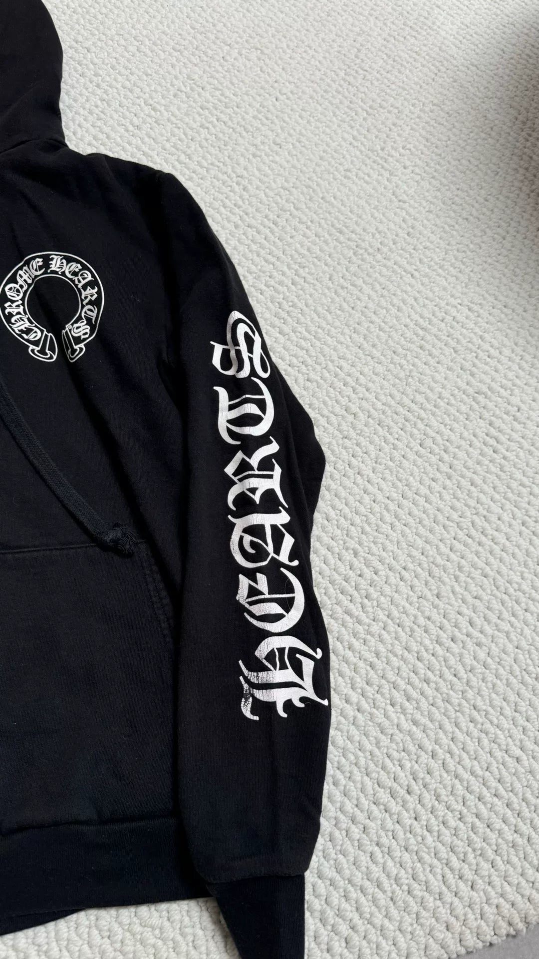 chromehearts limited edition black hoodie