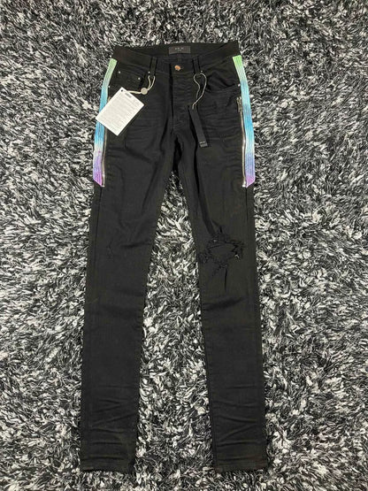 amiri watercolor half track jean