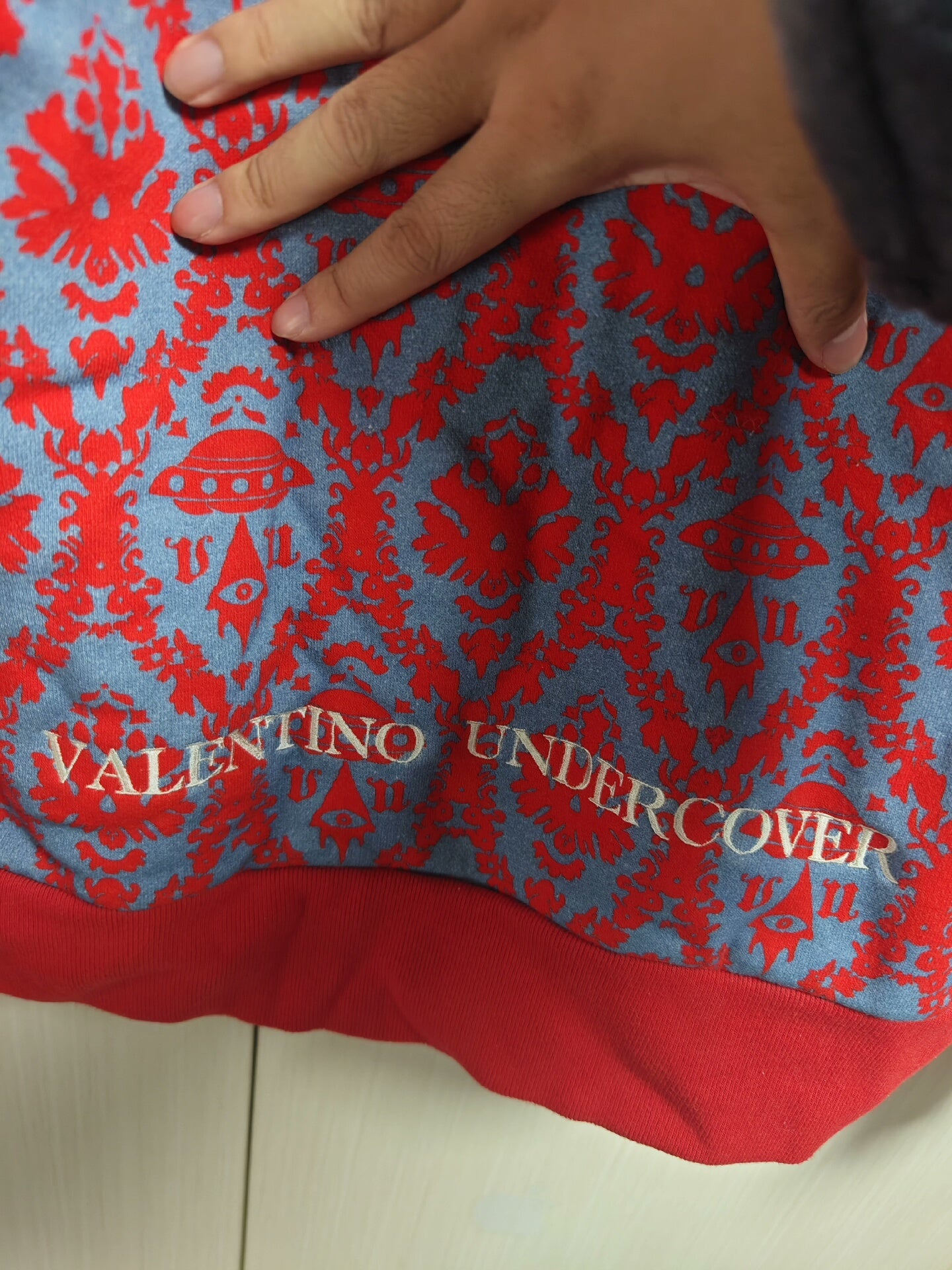 valentino x undercover graphic hoodie size 3