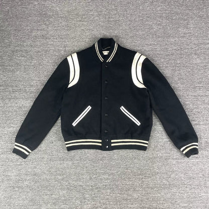 Saint Laurent Paris Spliced Baseball Jacket