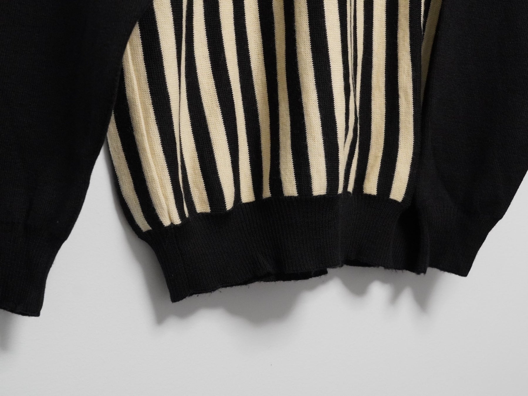 Yohji Yamamoto 1990SS Double Collar Striped Sweater