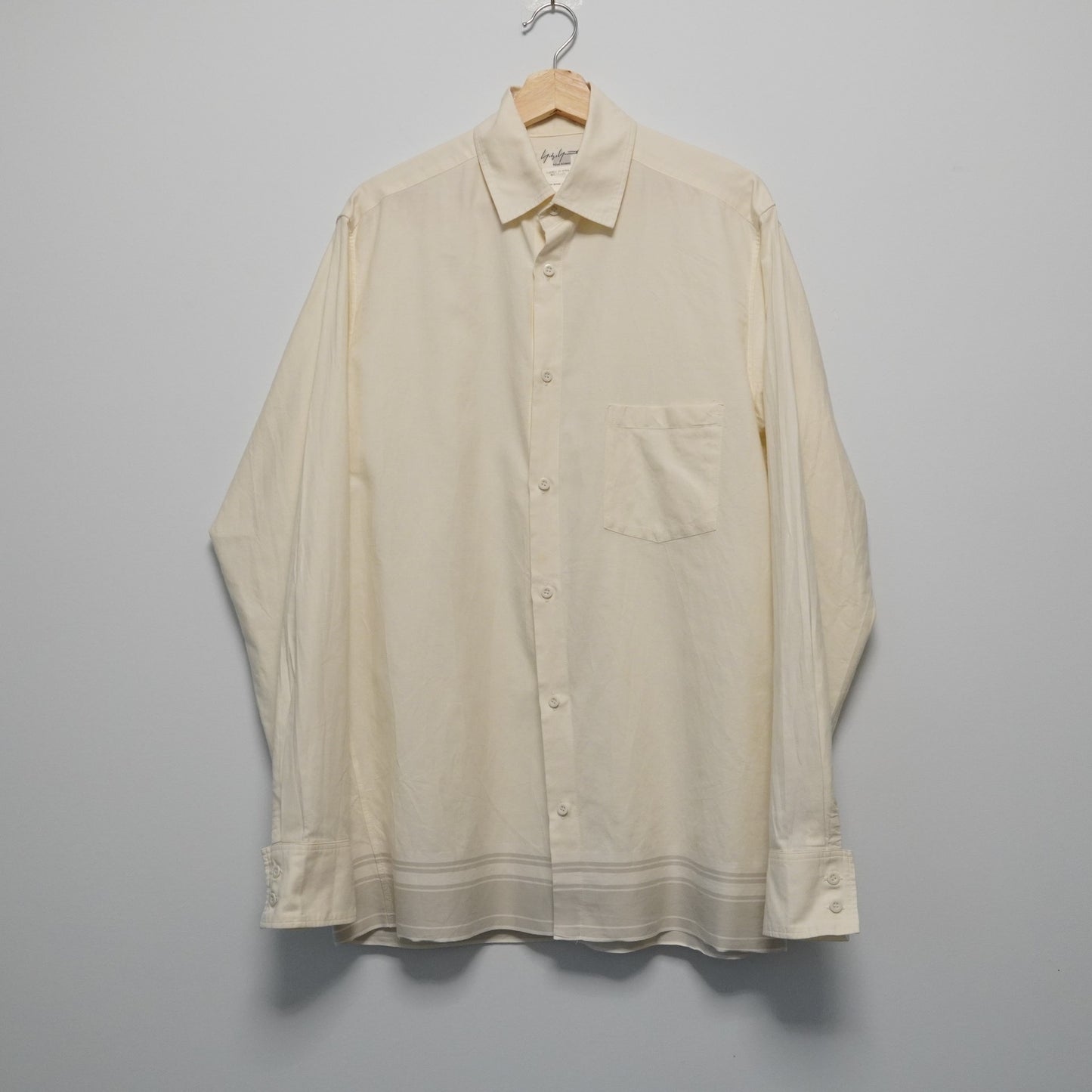 Yohji Yamamoto 2002SS Striped Cream Shirt