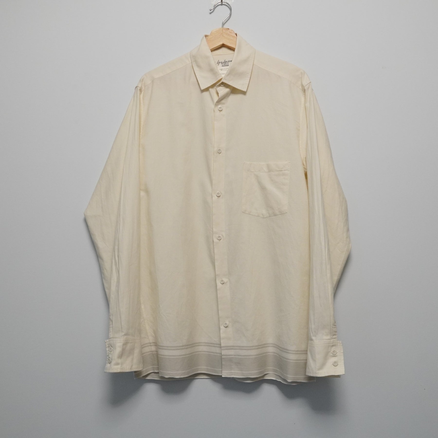 Yohji Yamamoto 2002SS Striped Cream Shirt