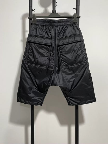 rick owens moncler collaboration down shorts