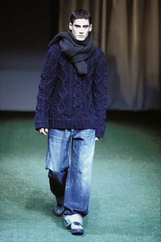 handmade woven scarf by Yohji Yamamoto