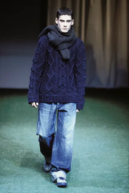 handmade woven scarf by Yohji Yamamoto