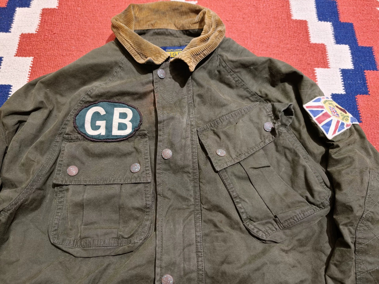 RRL Berkshire Camo Oilcloth Jacket