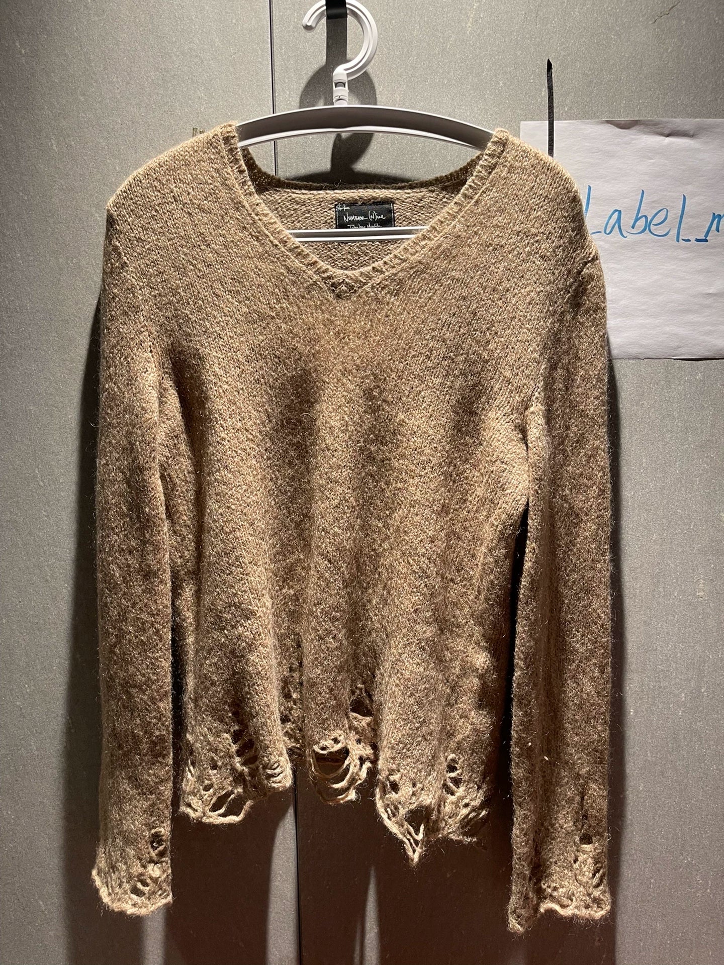 grunge v-neck sweater by number nine