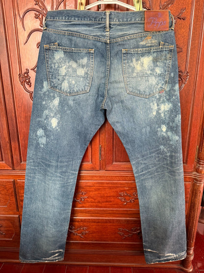 PRPS Men's Straight Leg Distressed Jeans