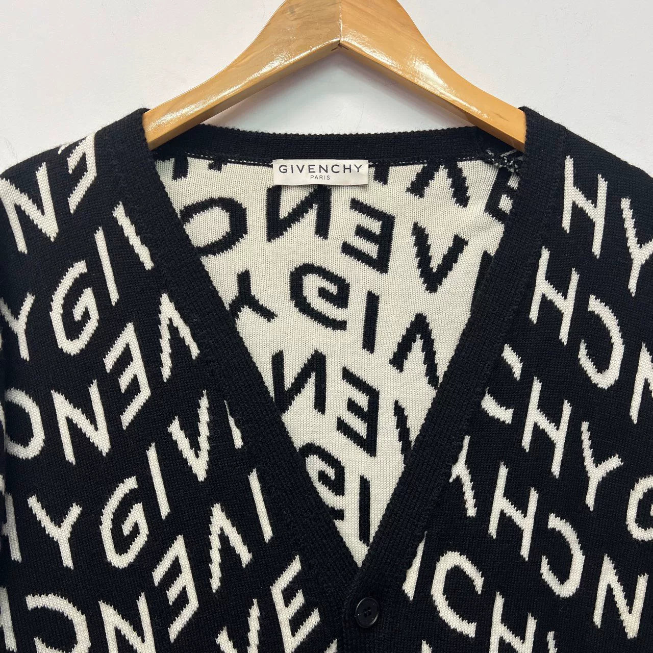 Givenchy Logo Wool Cardigan Size XL