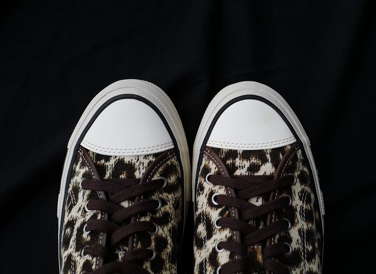 visvim skagway low leopard canvas shoes