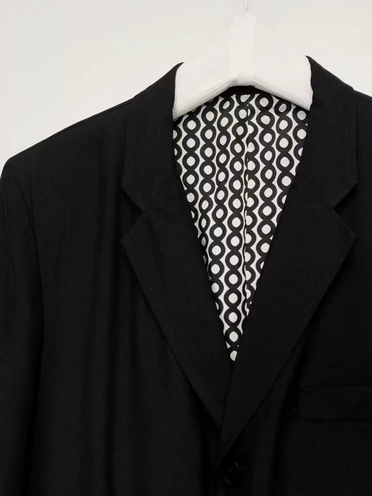 black double-sided silk jacket