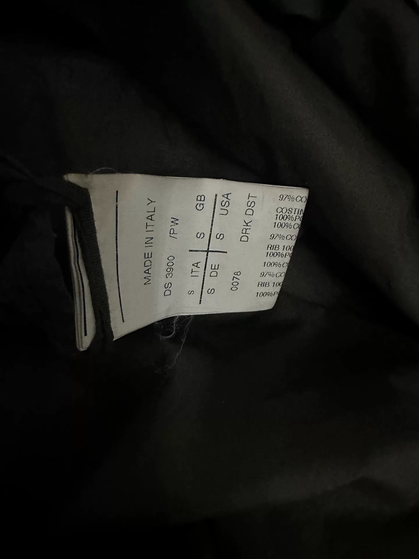dark long sleeve jacket by rick owens