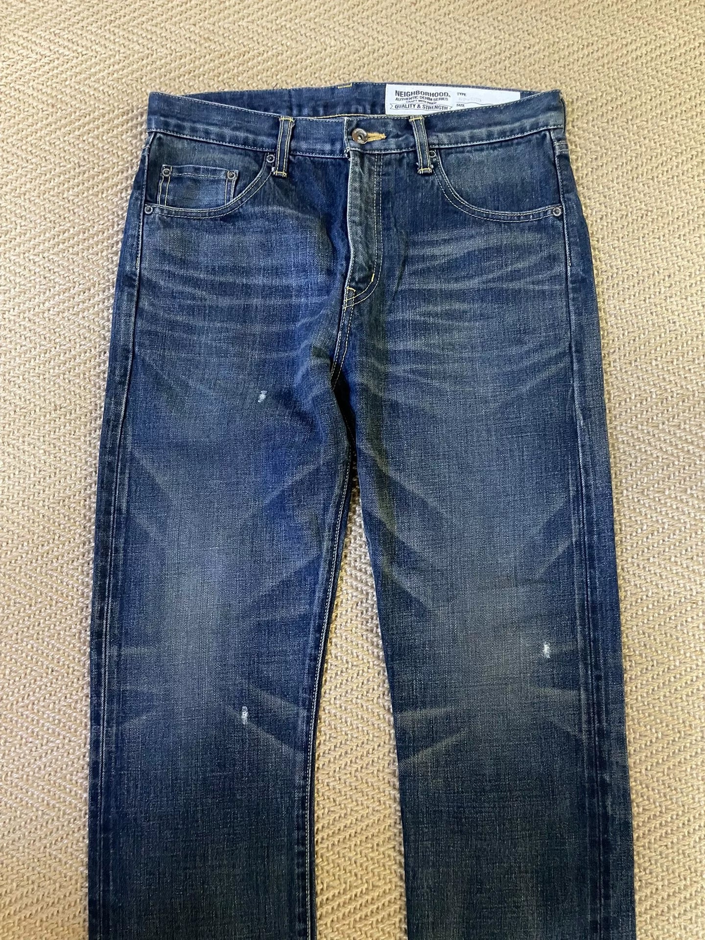 NEIGHBORHOOD Distressed Washed Jeans