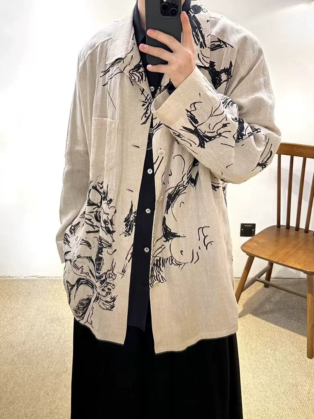 Yohji Yamamoto S/S 2018 Graffiti Shirt Jacket