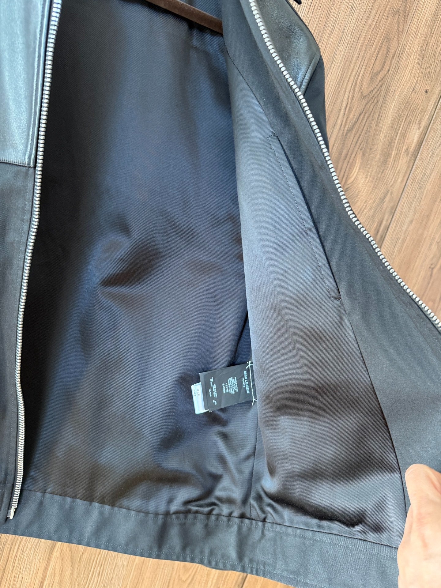 Saint Laurent Black Lambskin Leather Jacket