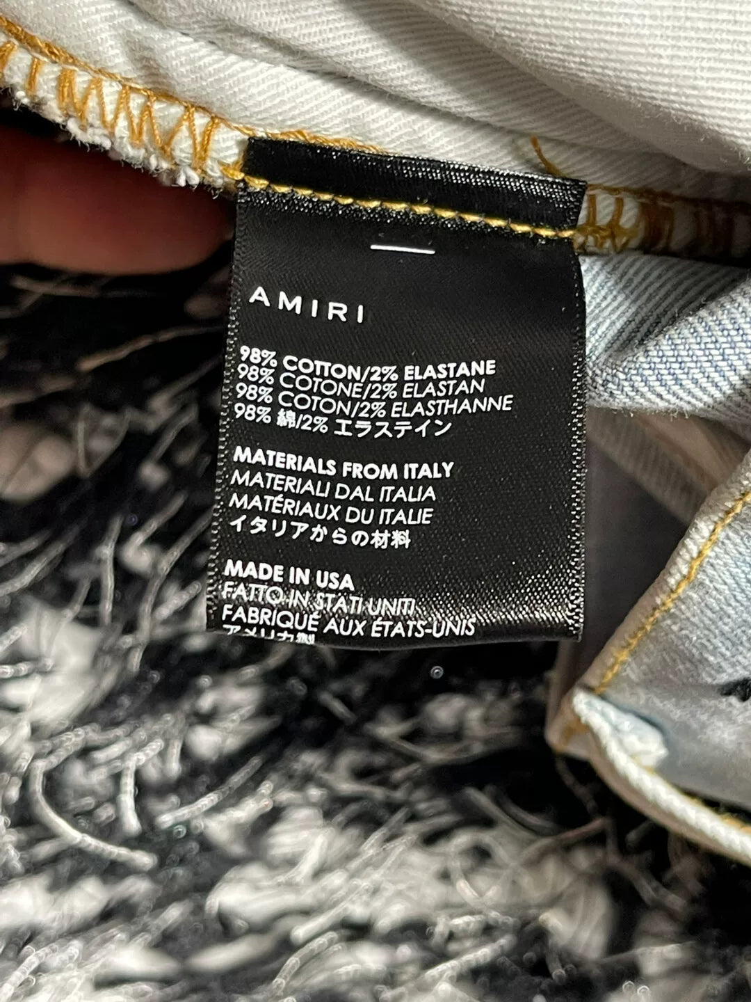Amiri Watercolor Half Track Jean