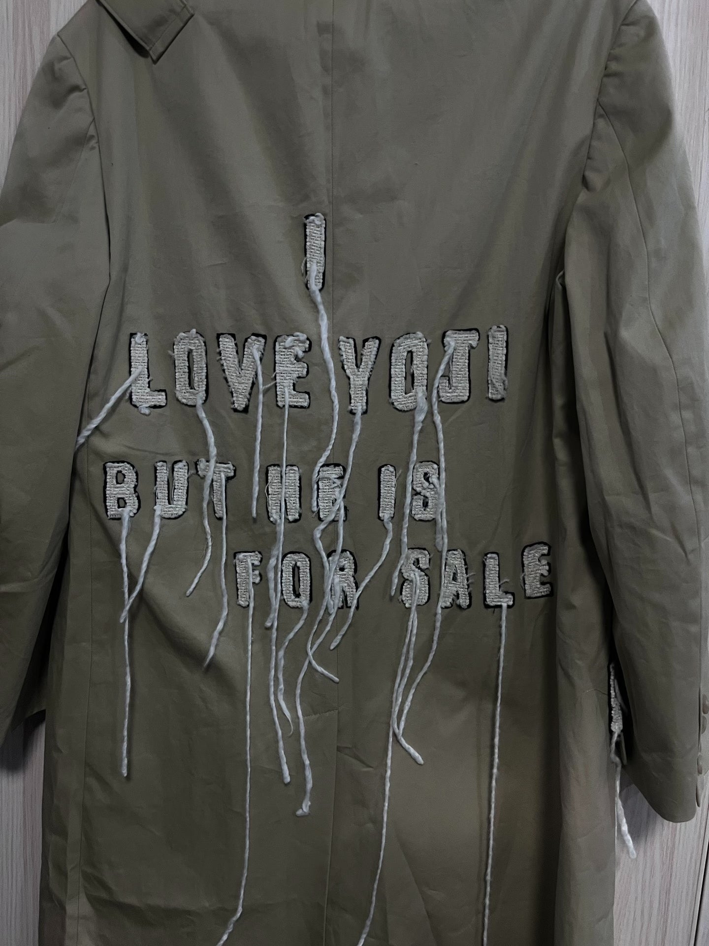 Yohji Yamamoto 24AW Slogan Fringe Coat