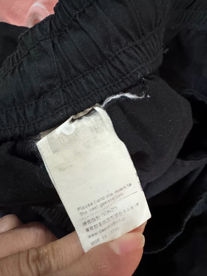 black descendant cargo pants with elastic waist