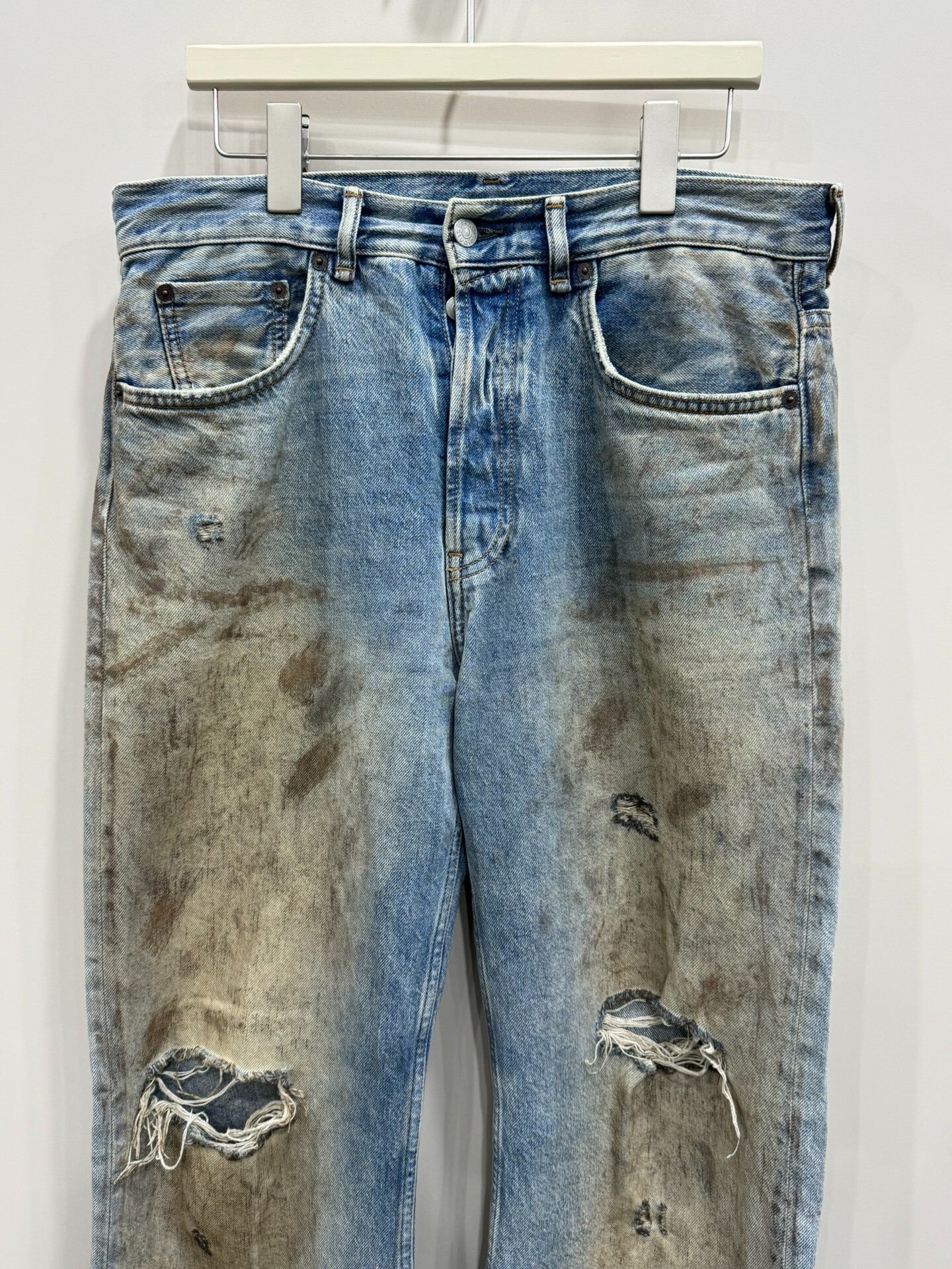ance studio 2021m mud-dyed denim pants