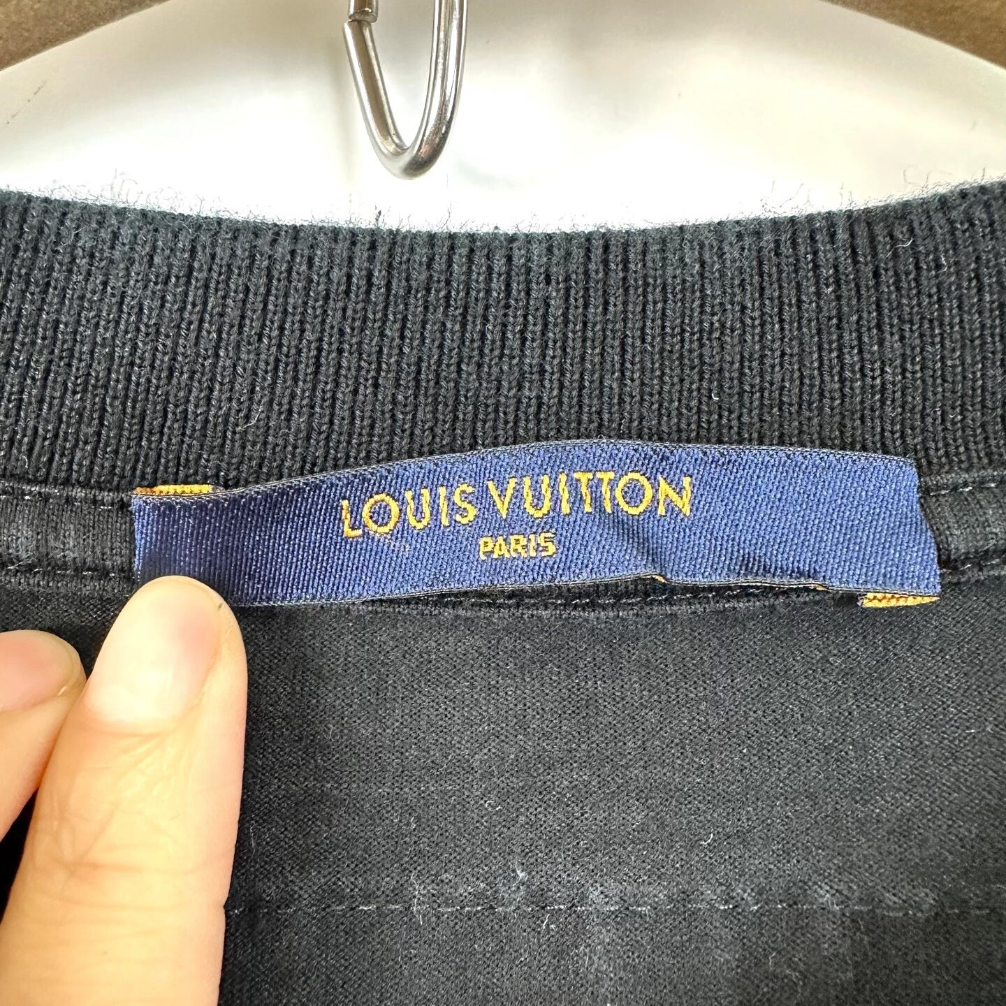 Louis Vuitton Black Logo Print T-Shirt