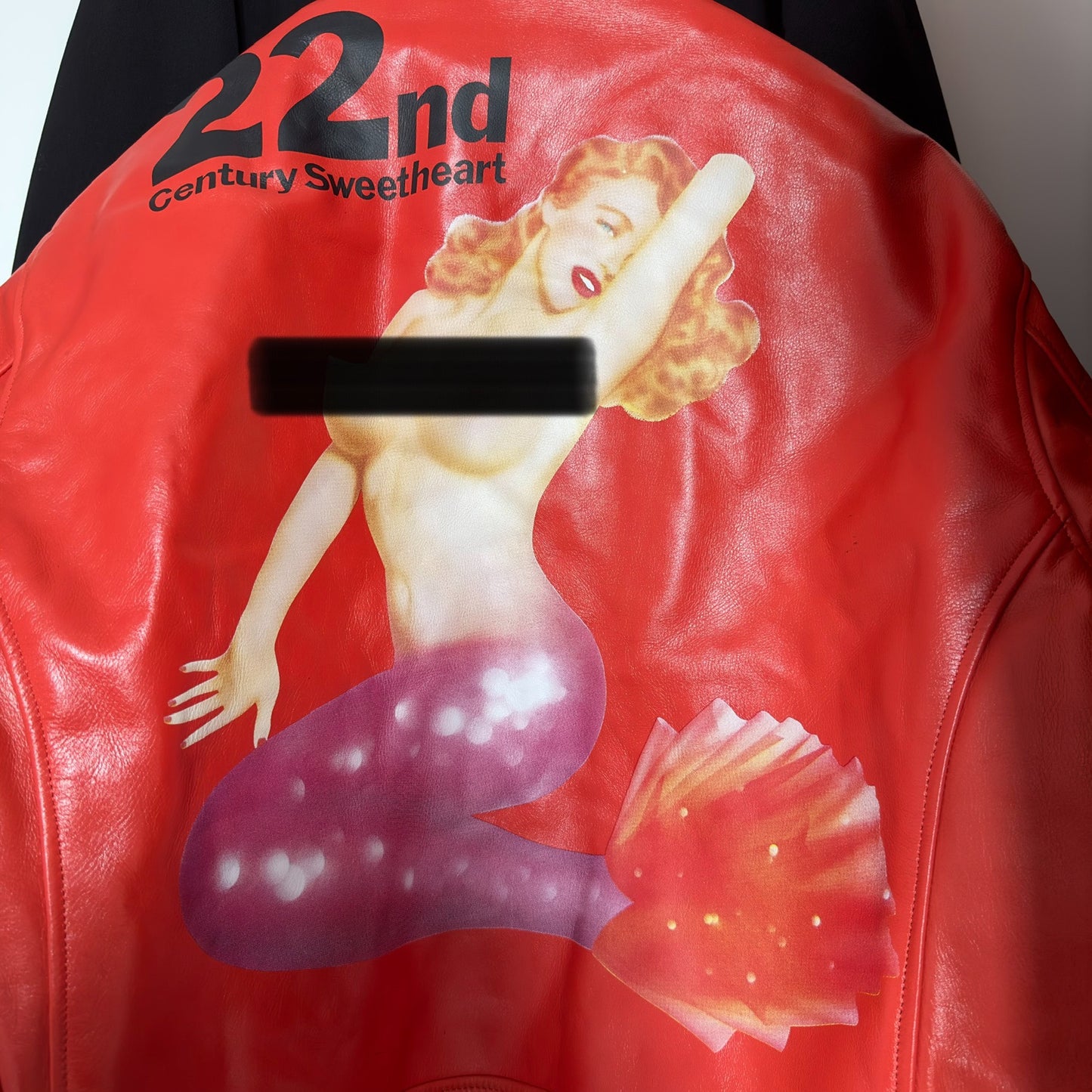 yohji yamamoto mermaid leather jacket