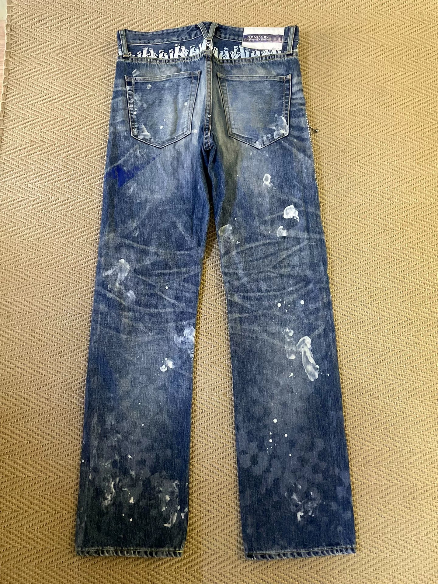 Vanquish & Fragment Splatter Distressed Jeans