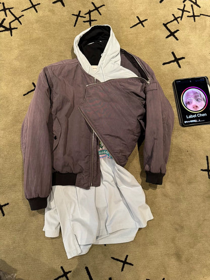 drapes van noten bomber jacket with reflective detailing