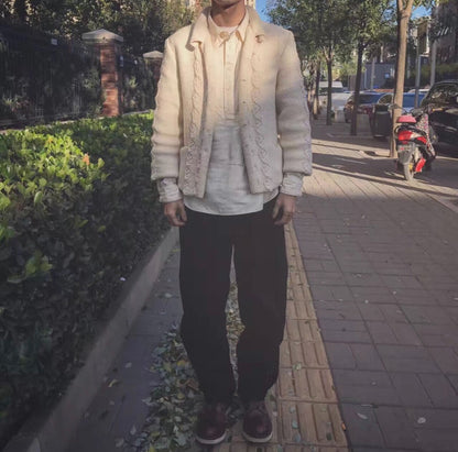 visvim highland knit bucky coverall ivory