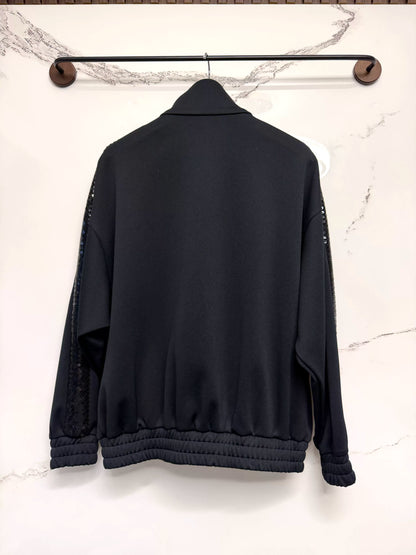 celine black scaled jacket with luxurious details