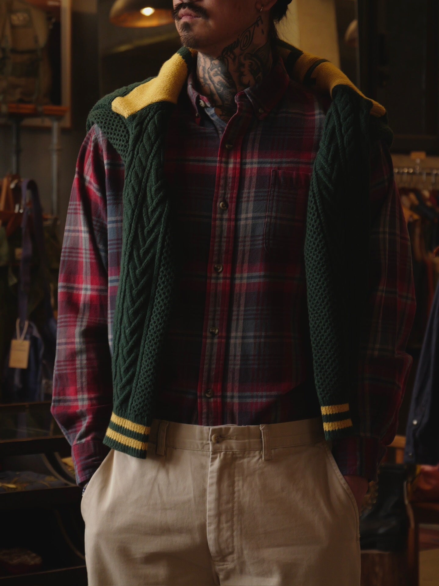 Ralph Lauren Chunky Knit Colorblock Crewneck Sweater