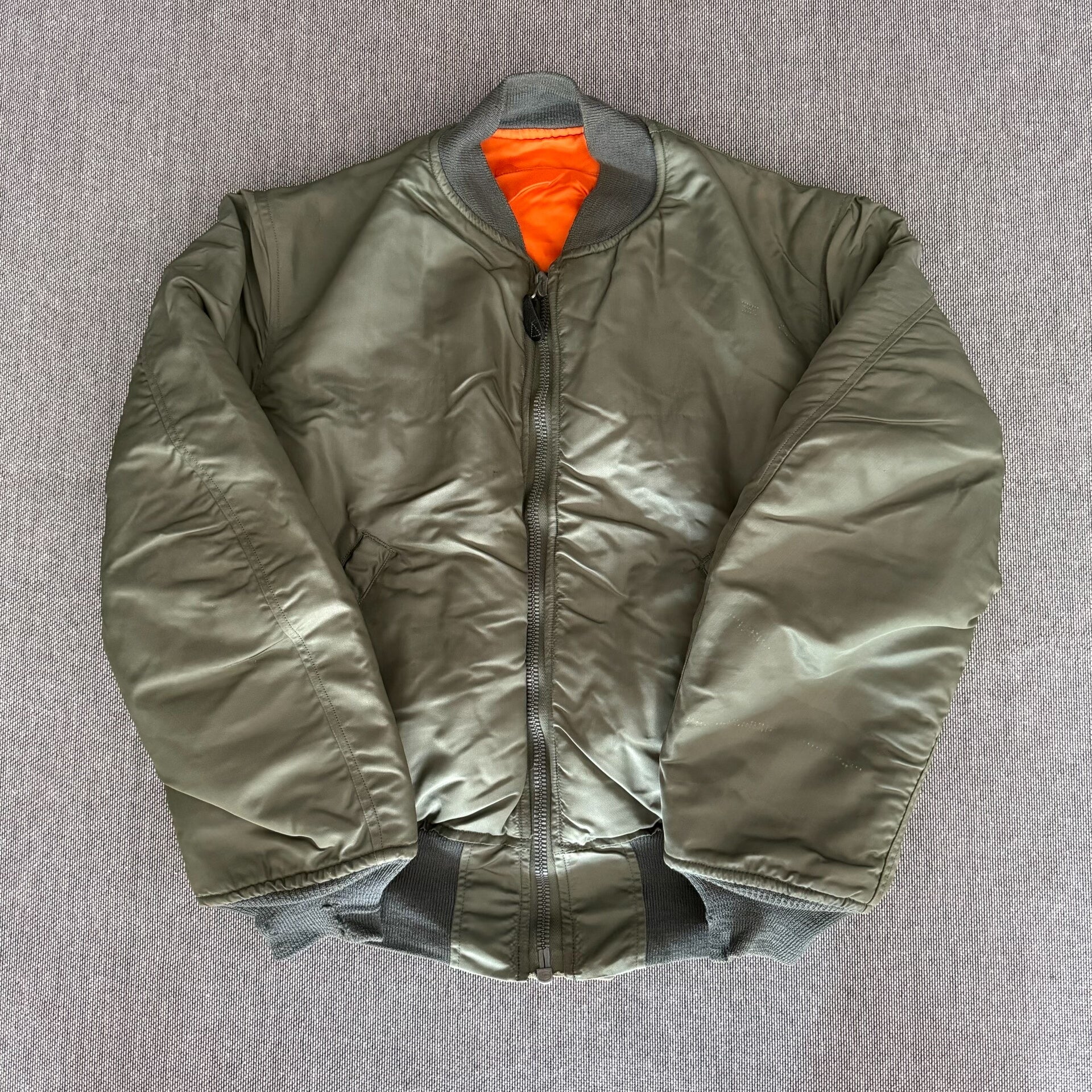 vintage alpha ma-1 bomber flight jacket