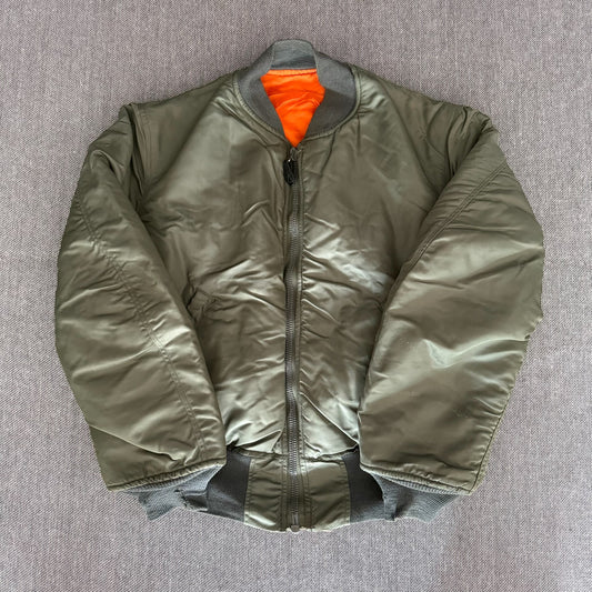 vintage alpha ma-1 bomber flight jacket