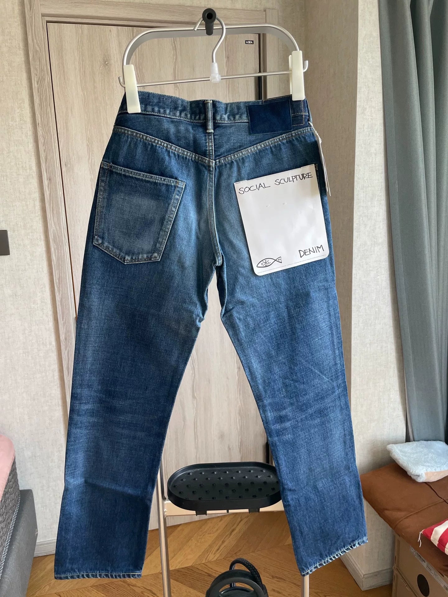 VISVIM Black Paisley Pudding Jeans W32