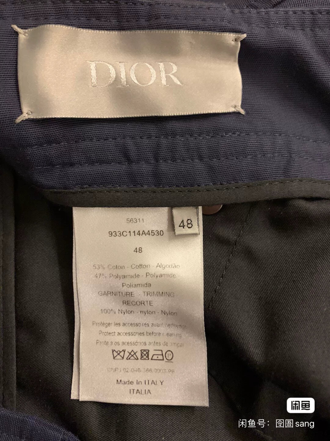 DiorxAlyx Cargo Utility Pants Size 48