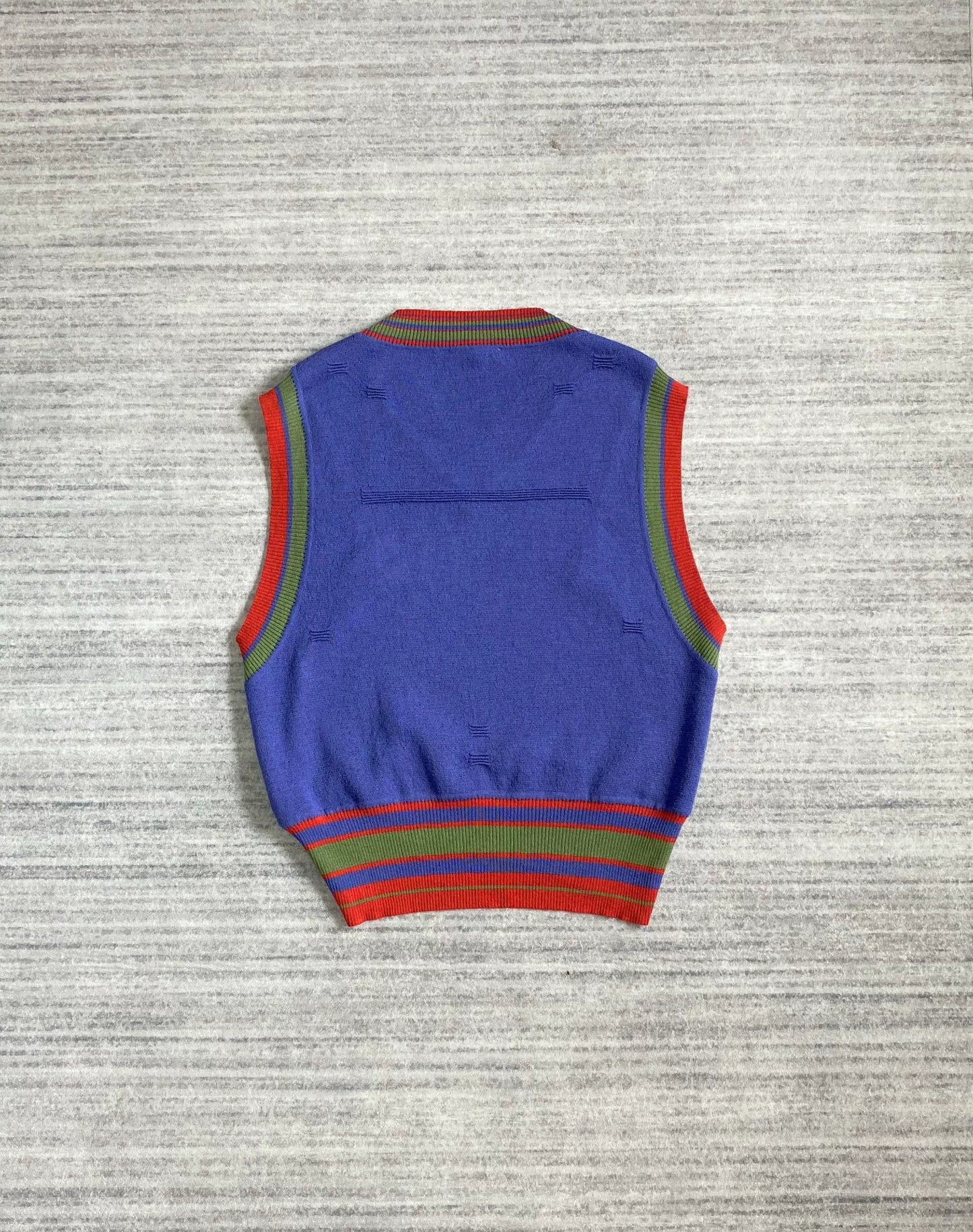Kiko Kostadinov Purple Knit Vest with Color Blocks