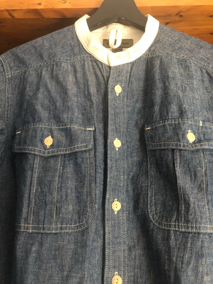 Nigel Cabourn Indigo Cotton Linen Shirt