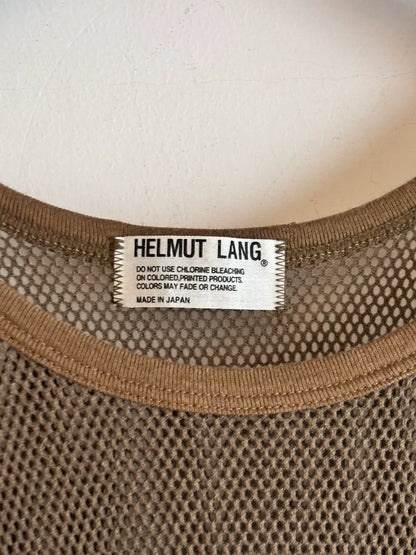 helmut lang cotton tank top in brown