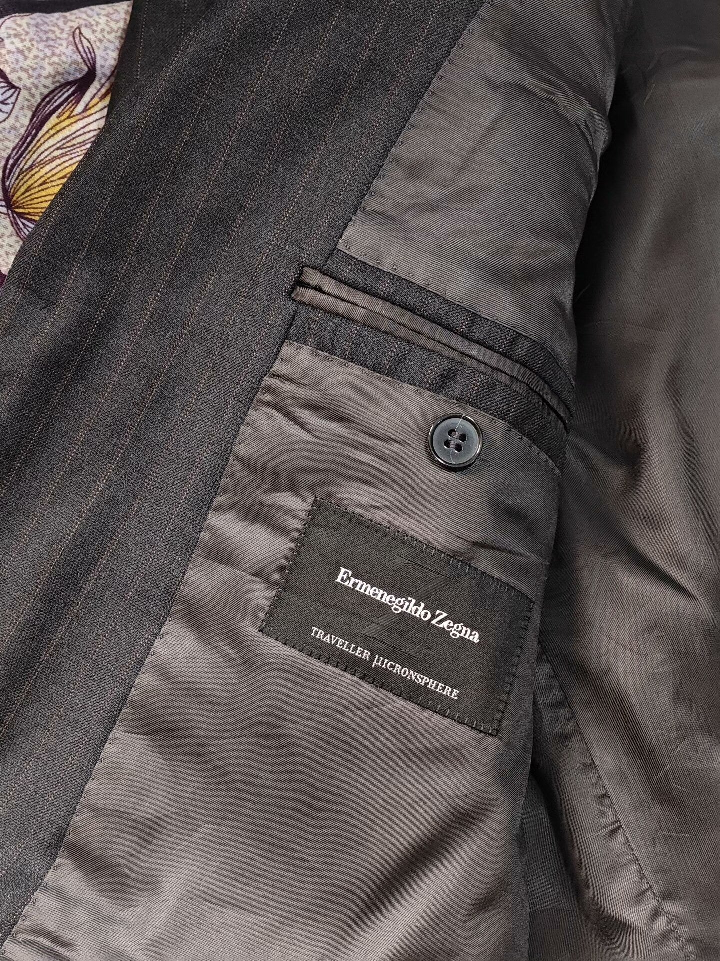 Zegna Italian Wool Linen Suit Jacket