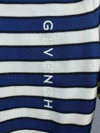 givenchy blue striped knit sweater size small