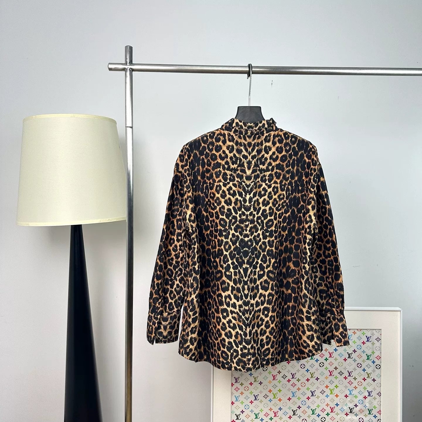 Saint Laurent SS24 Silk Leopard Print Shirt