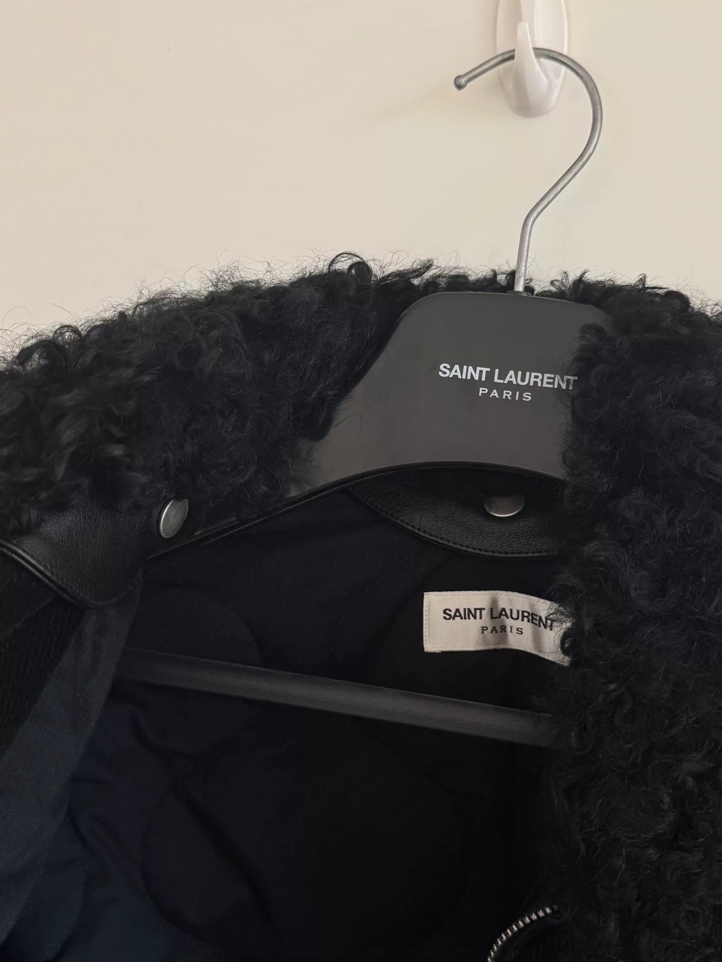 Saint Laurent MA1 Corduroy Fur Collar Jacket