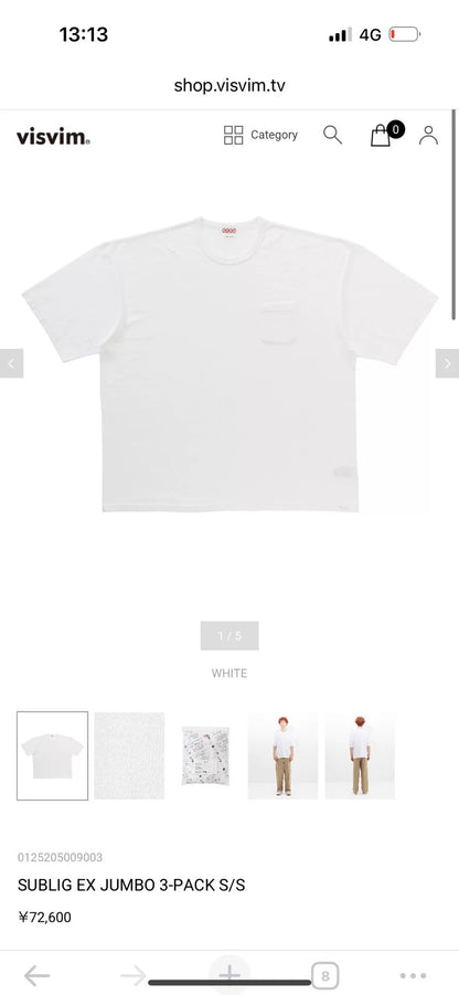 visvim jumbo short sleeve t-shirt