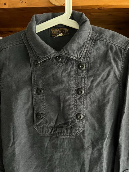 vintage gray-blue military shirt by freewheelers