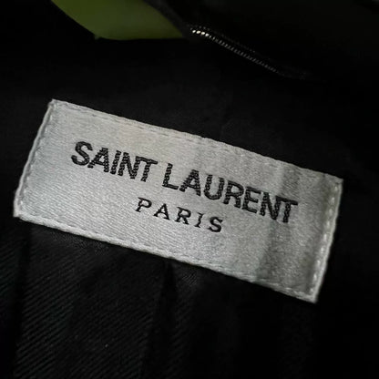 Saint Laurent Black Camouflage Baseball Jacket