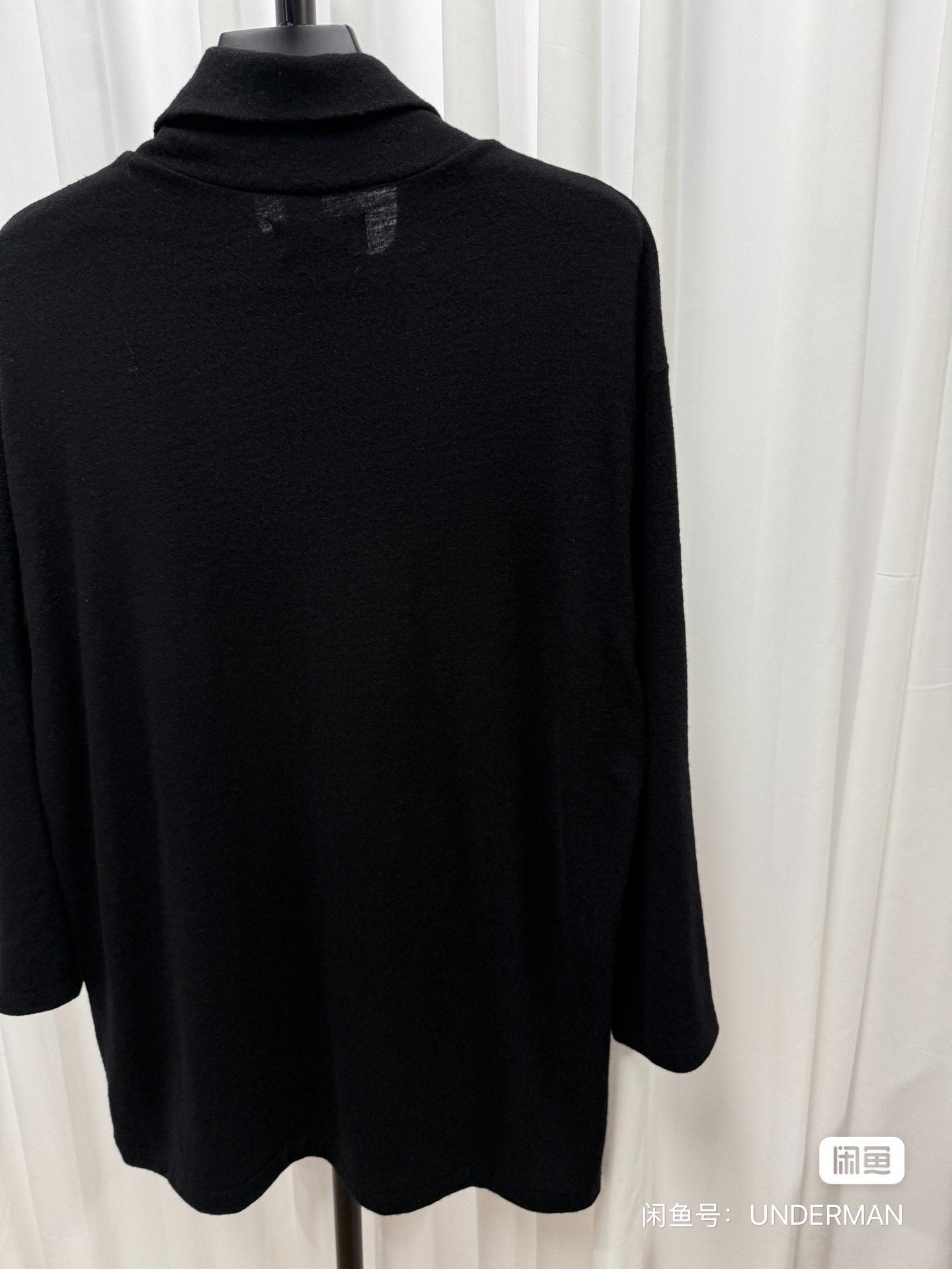 Yohji Yamamoto Black Wool Turtleneck