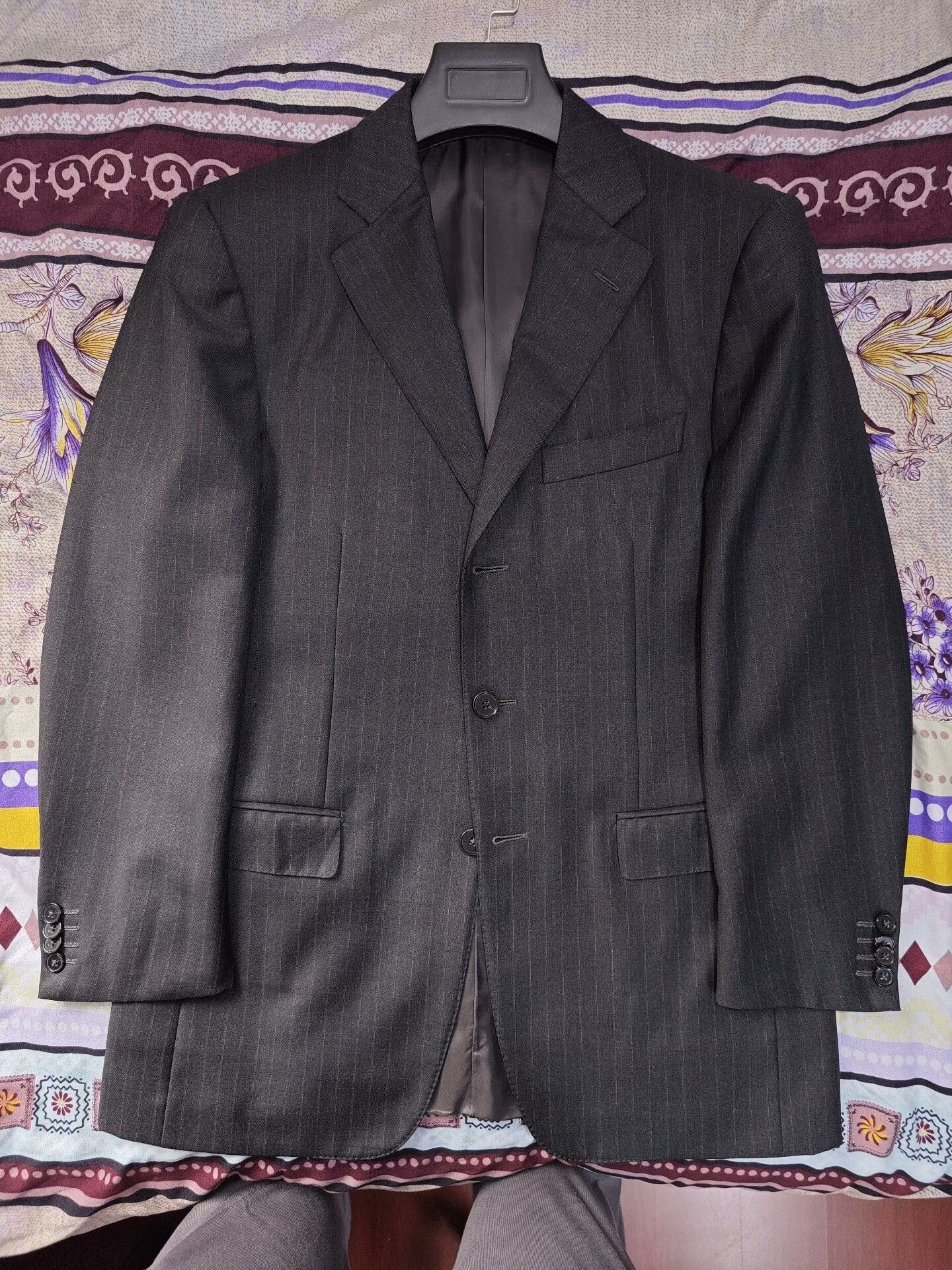 Zegna Italian Wool Linen Suit Jacket