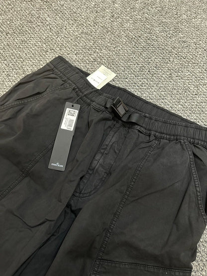 black cargo pants by stone island